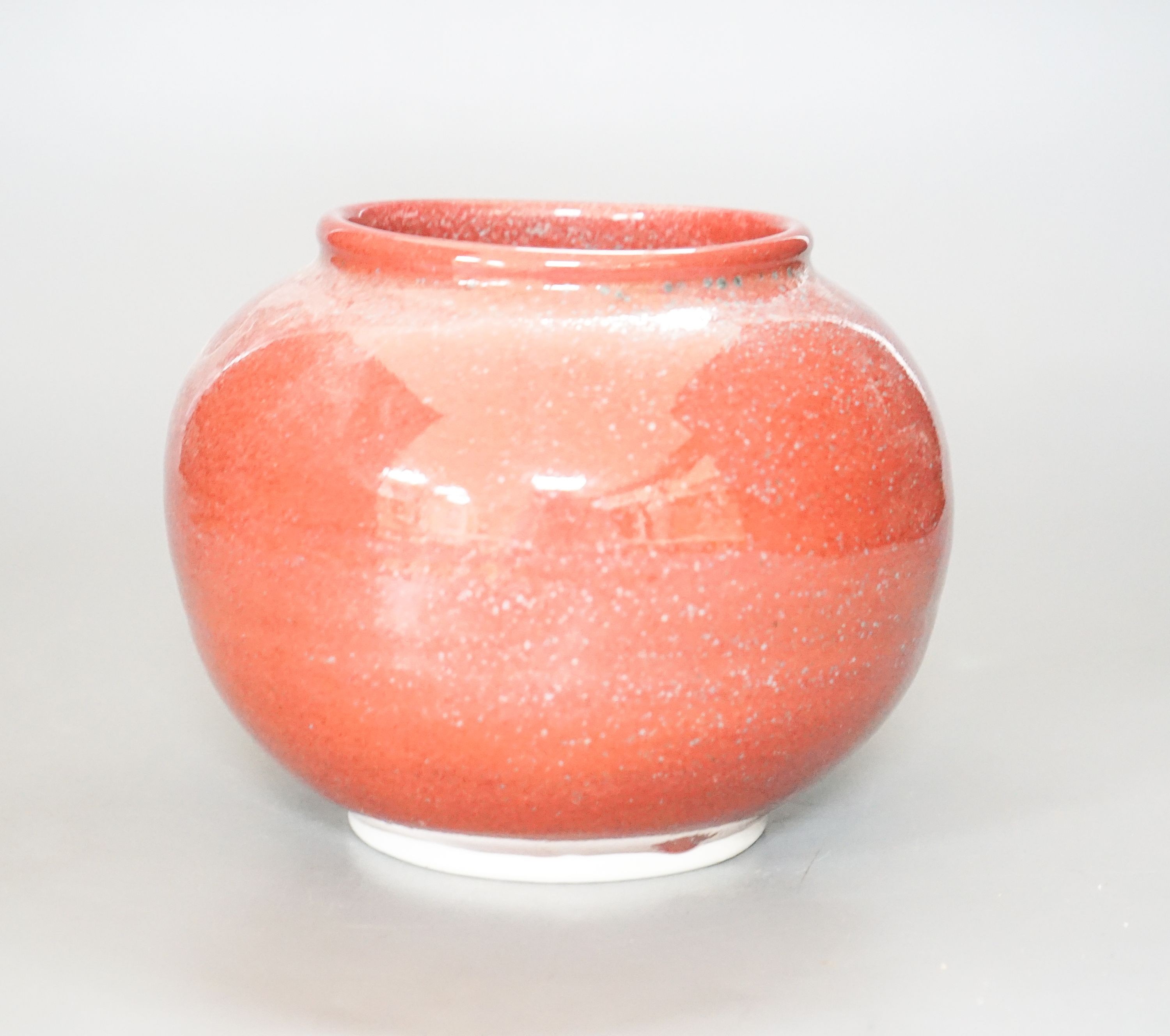Gareth Mason (b.1965), a copper red glazed globular vase 12cm